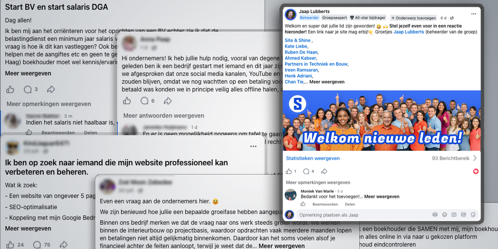 Facebook groep berichten