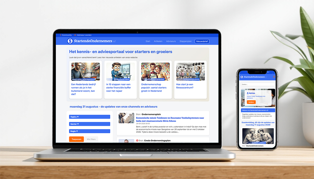 Mockup van StartendeOndernemers.nl